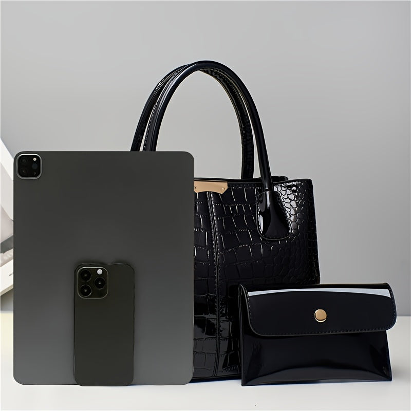 Seraphina Patent Leather Bag Set