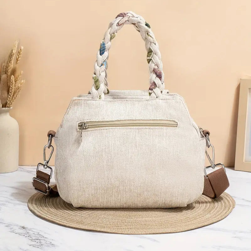 Wildflower Woven Tote Bag
