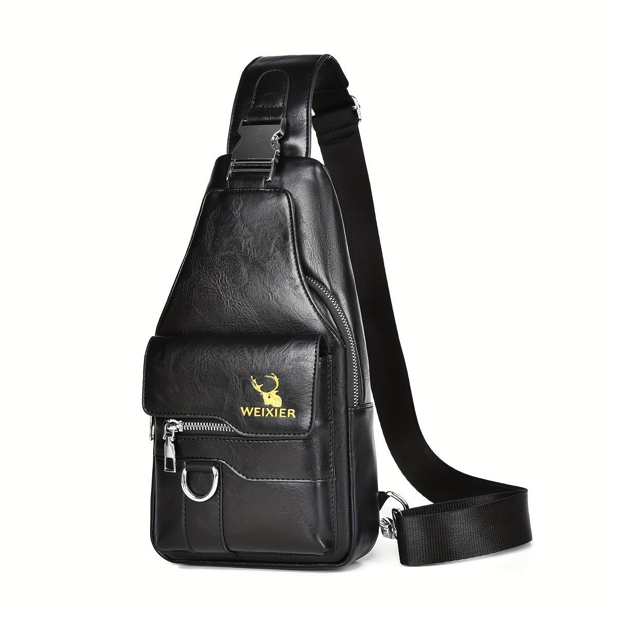 WEIXIER Leather Sling Bag