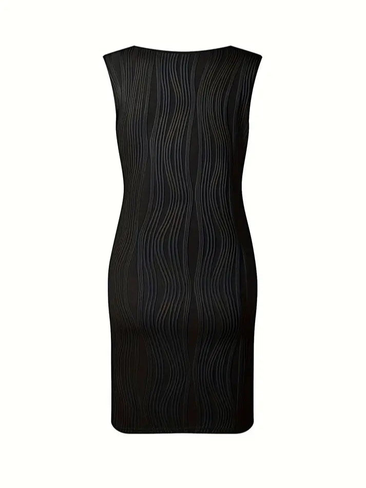 Velora Wave-Textured Dress