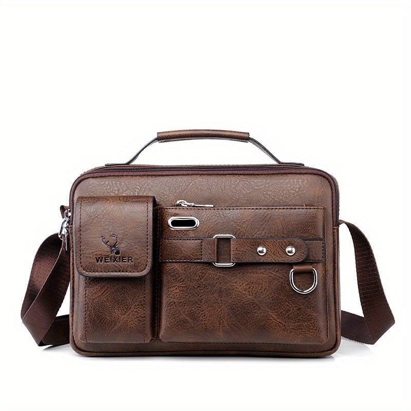 WEIXER Leather Messenger Crossbody
