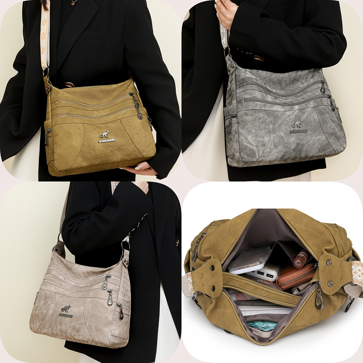 Willow Stonewashed Shoulder Bag
