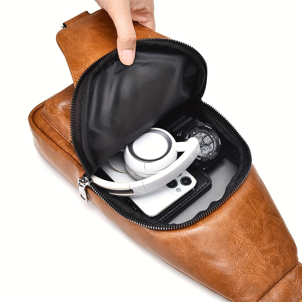WEIXIER Leather Sling Bag