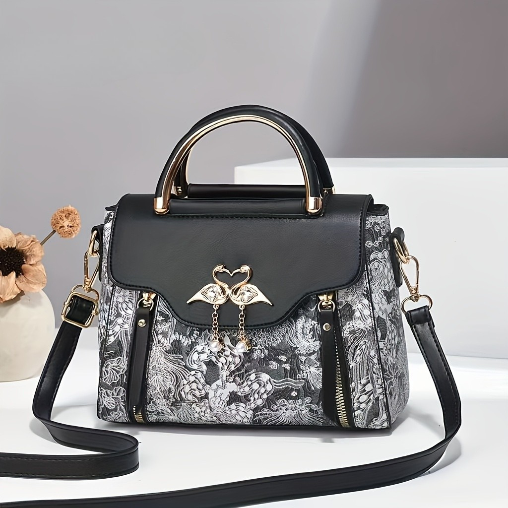 Celestine Swan Charm Purse