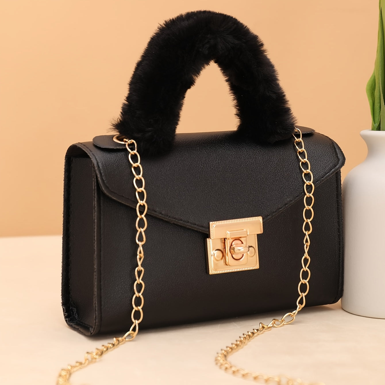 Brielle Leather Fur MiniBag