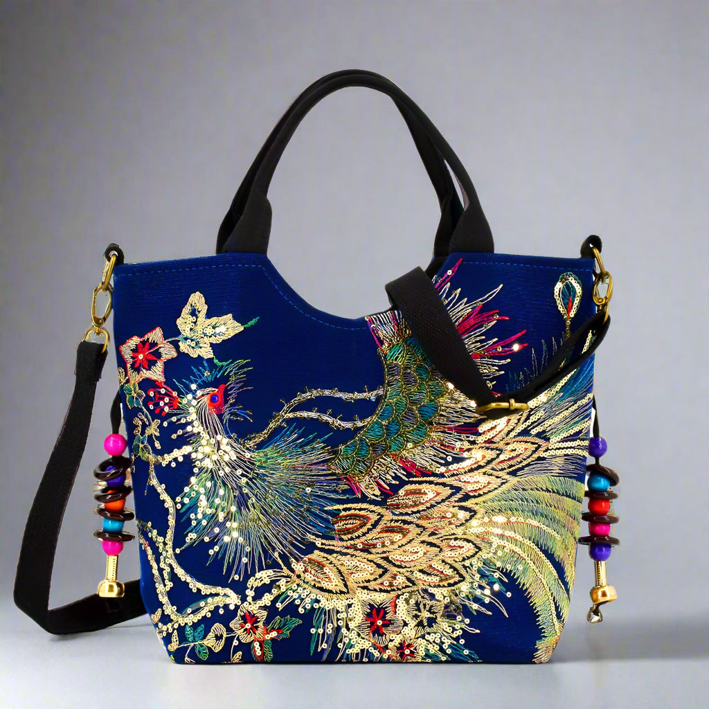 Phoenix Whisper Embroidered Bag