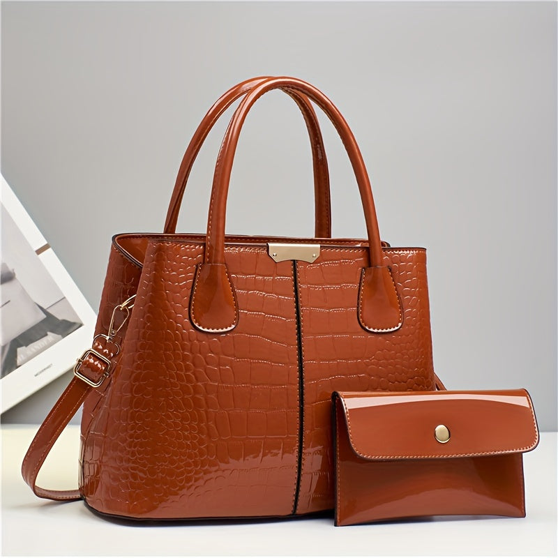 Seraphina Patent Leather Bag Set