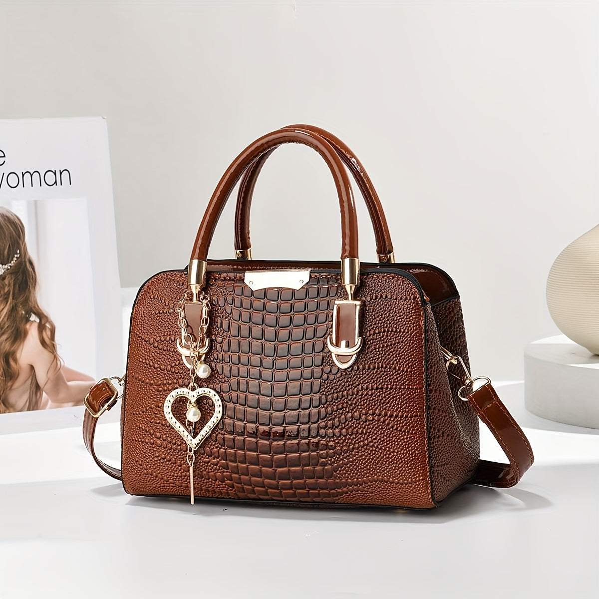 Klara Croc Carryall Purse
