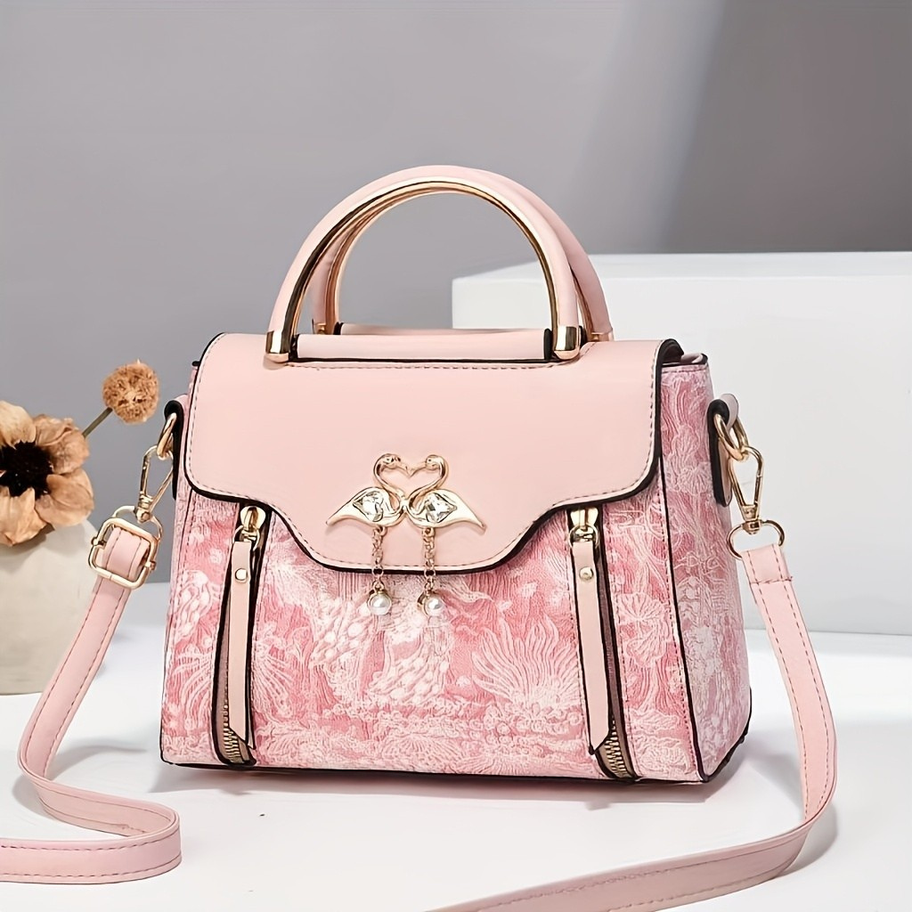 Celestine Swan Charm Purse