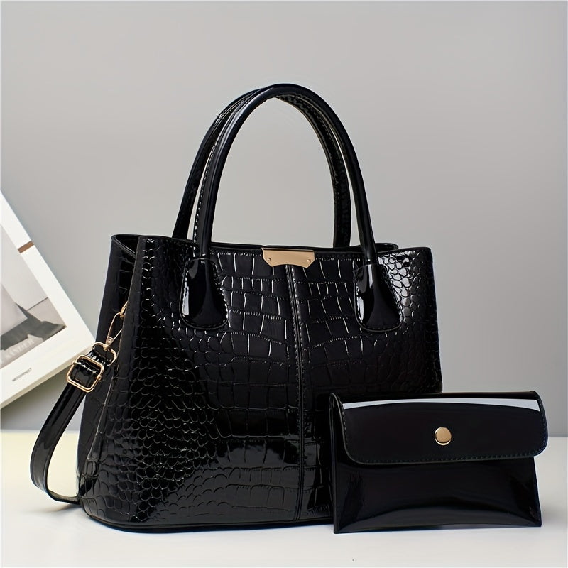 Seraphina Patent Leather Bag Set