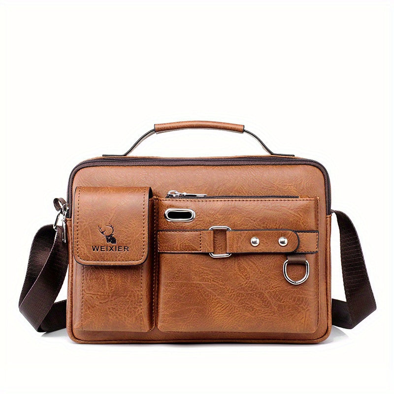 WEIXER Leather Messenger Crossbody