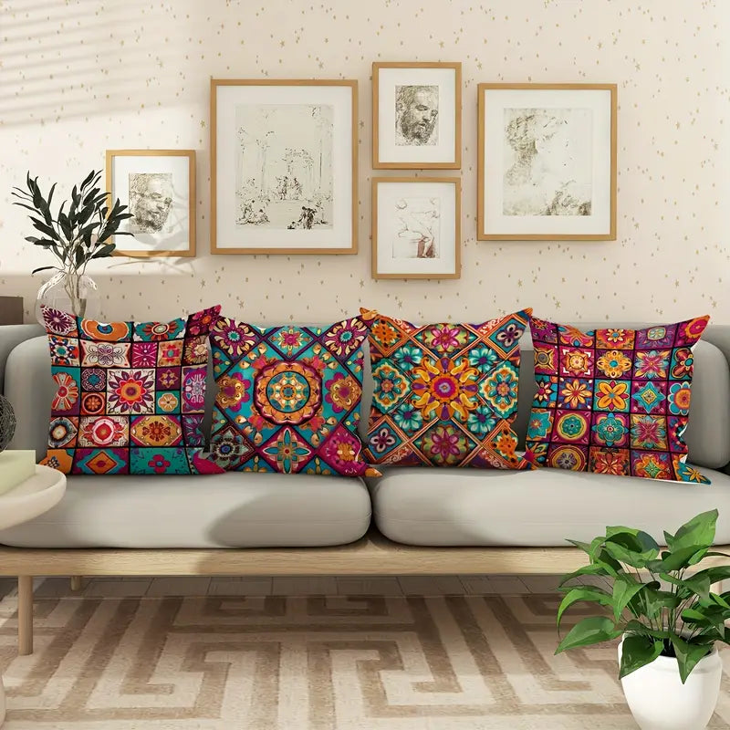 Bohemian Dreamscape Pillow Covers (4pc)