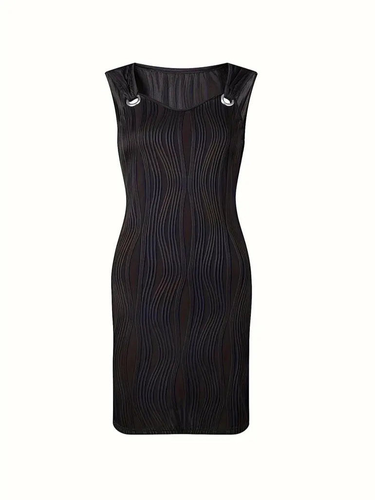 Velora Wave-Textured Dress