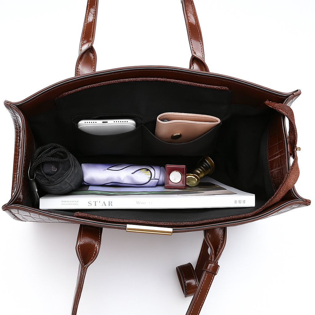 Marlowe Croc-Embossed Handbag