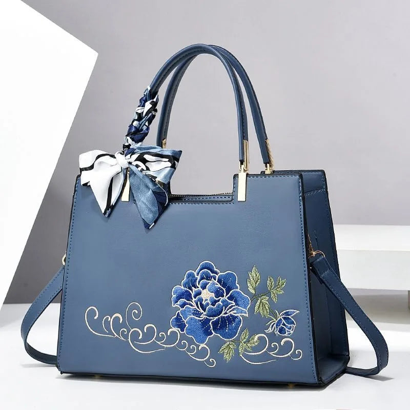 Verona Floral Stitch Handbag