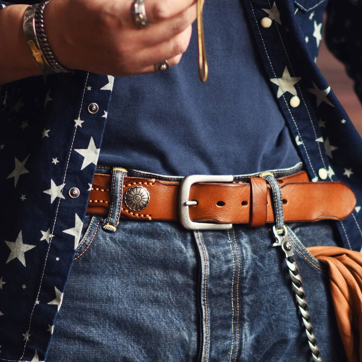 Montana Western Leather Belt