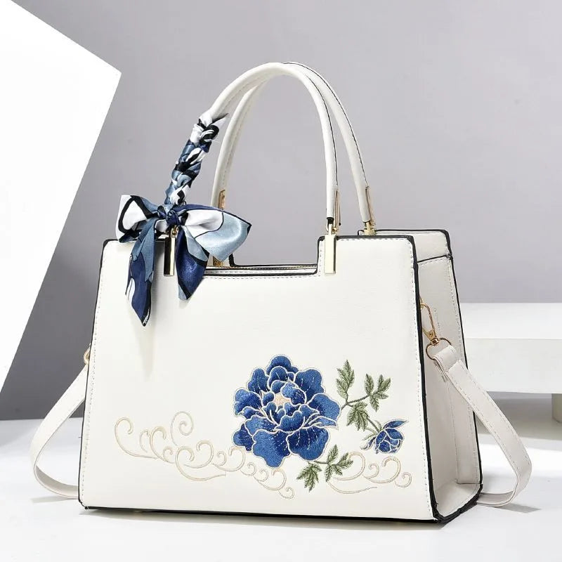 Verona Floral Stitch Handbag