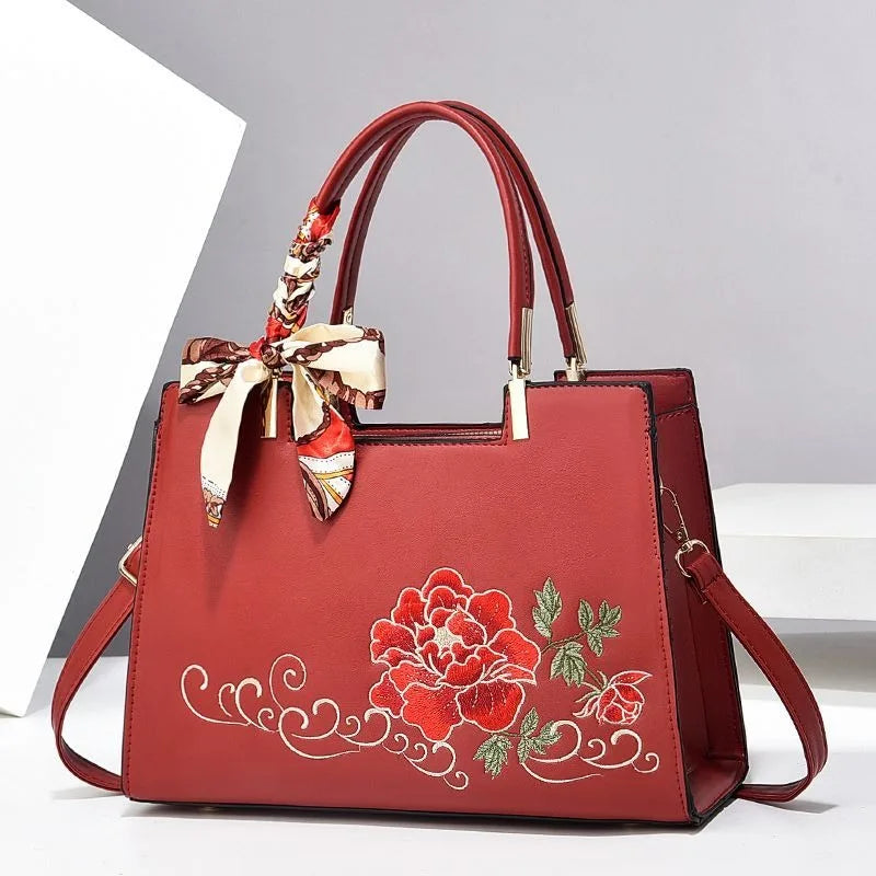 Verona Floral Stitch Handbag