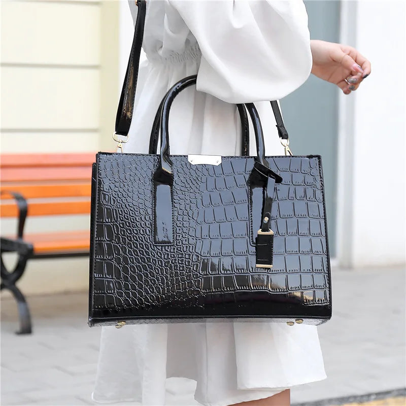 Marlowe Croc-Embossed Handbag