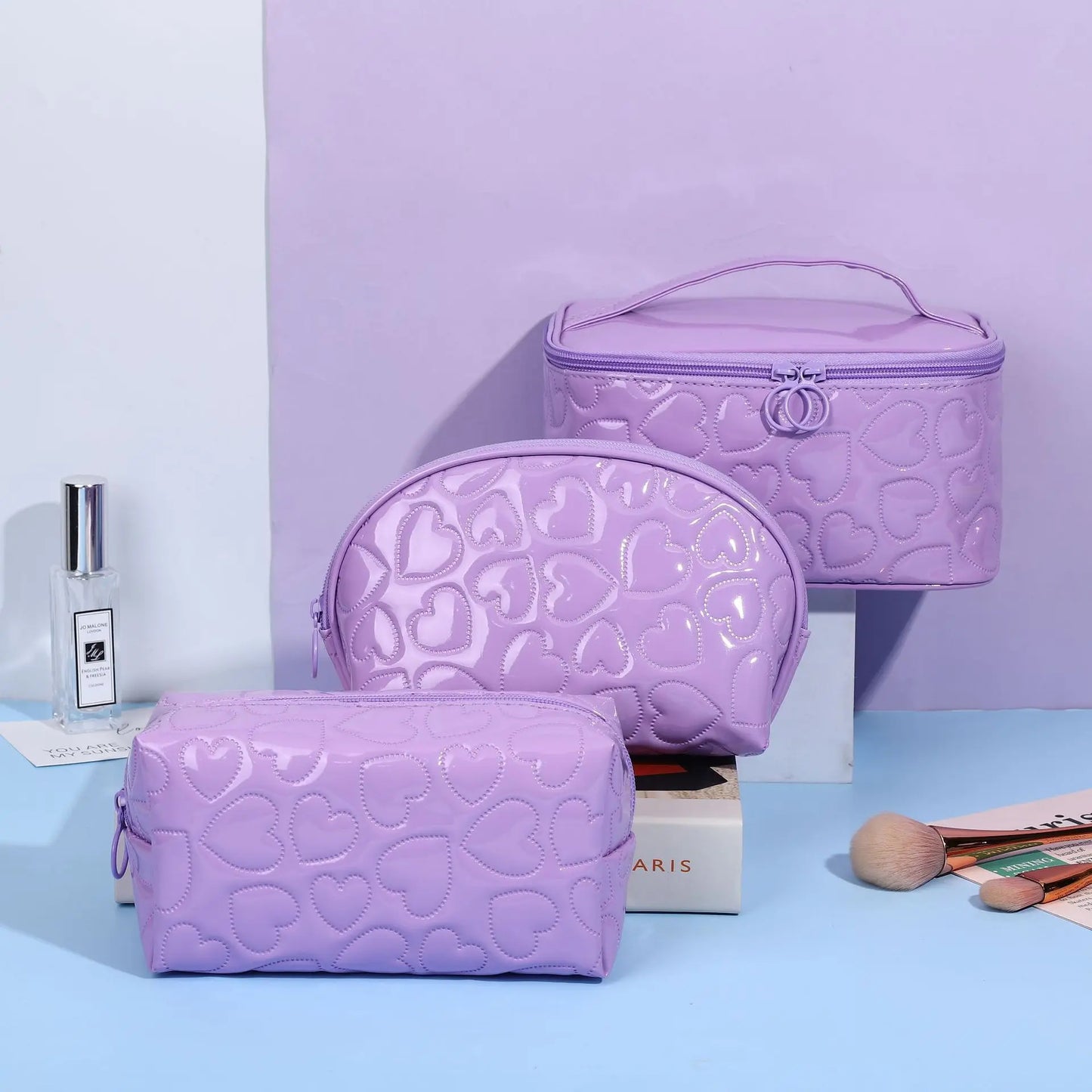 HeartBloom Makeup Bag Set (3PC)