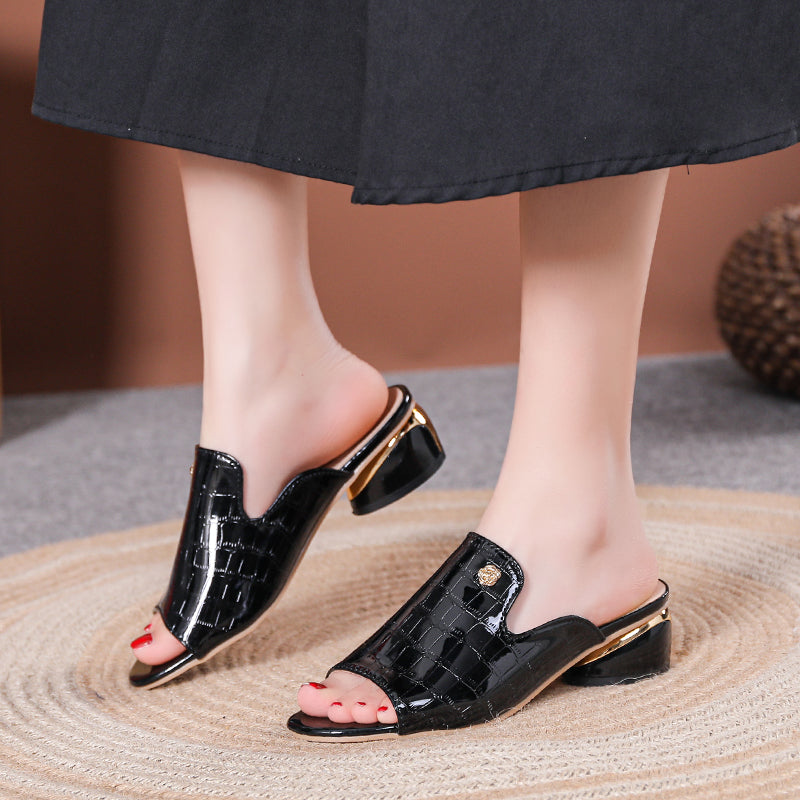 Ainsley Embossed Leather Flats