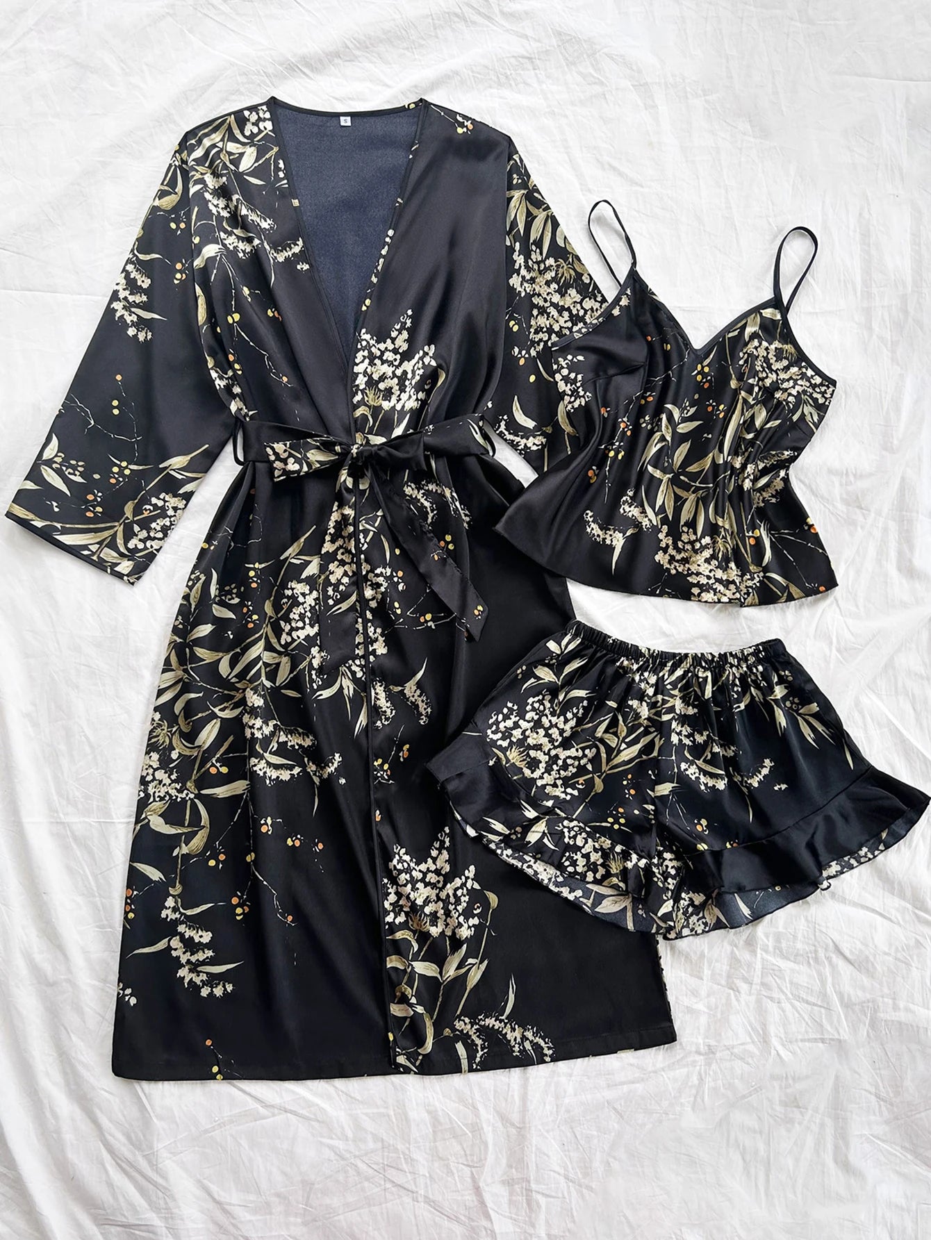 Sweet Dreams Floral Pajama Set (3pcs)