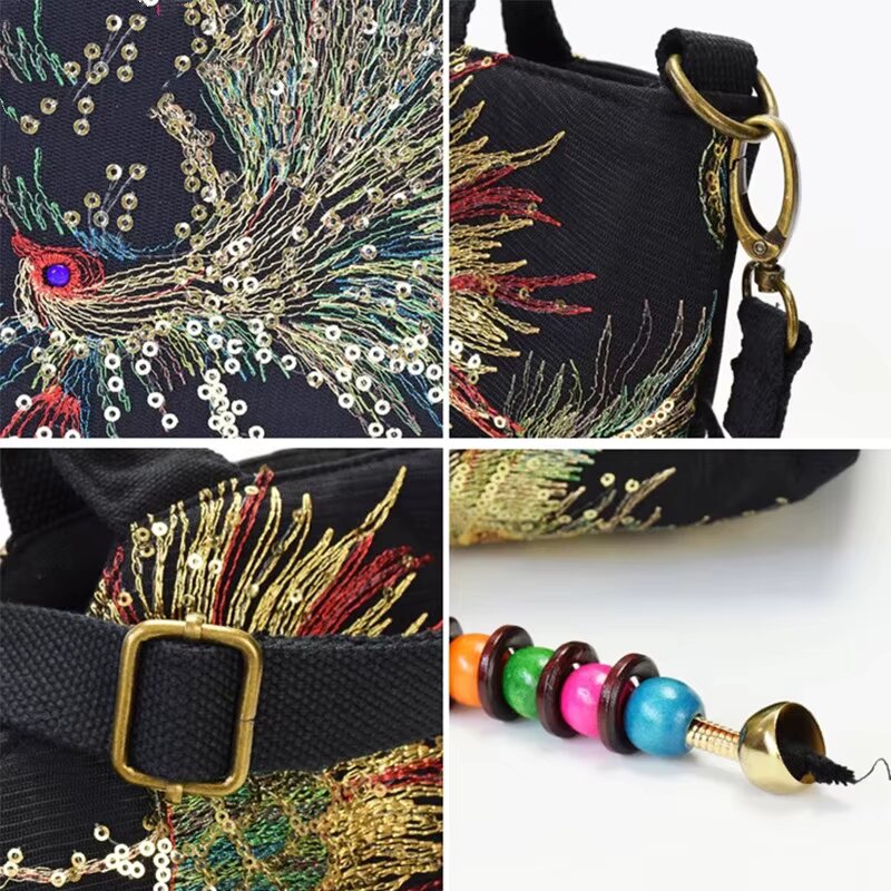 Phoenix Whisper Embroidered Bag