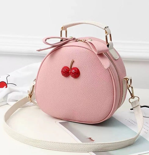 Cherry Charm Leather Crossbody Bag