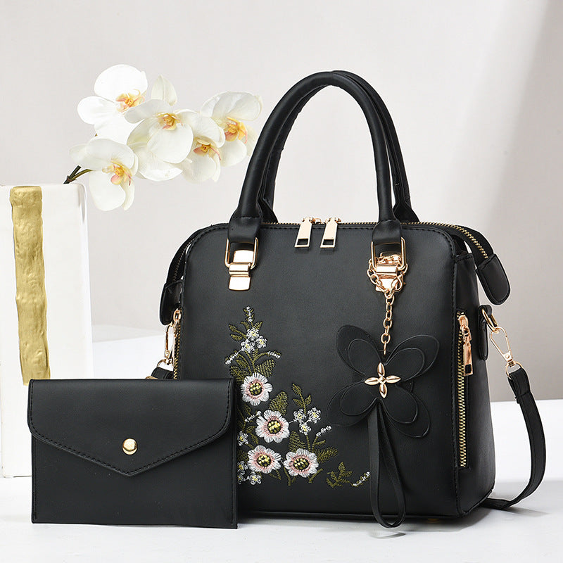 Camellia Bloom Handbag & Wallet Set