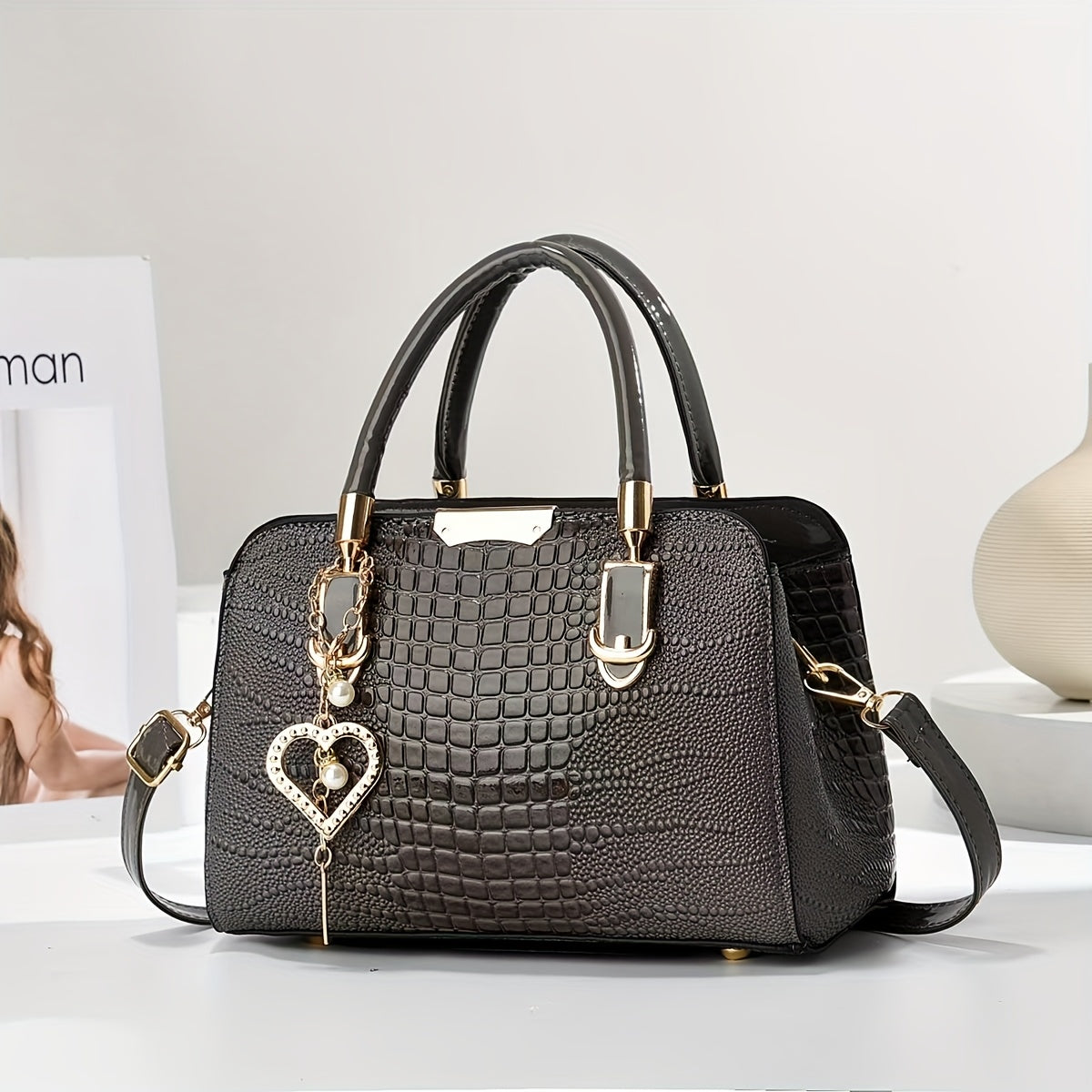 Klara Croc Carryall Purse