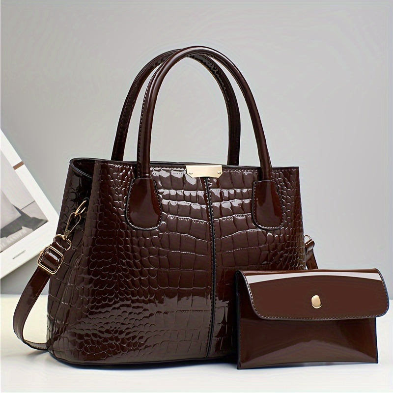Seraphina Patent Leather Bag Set