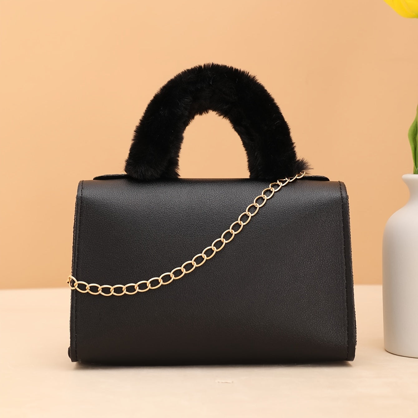 Brielle Leather Fur MiniBag