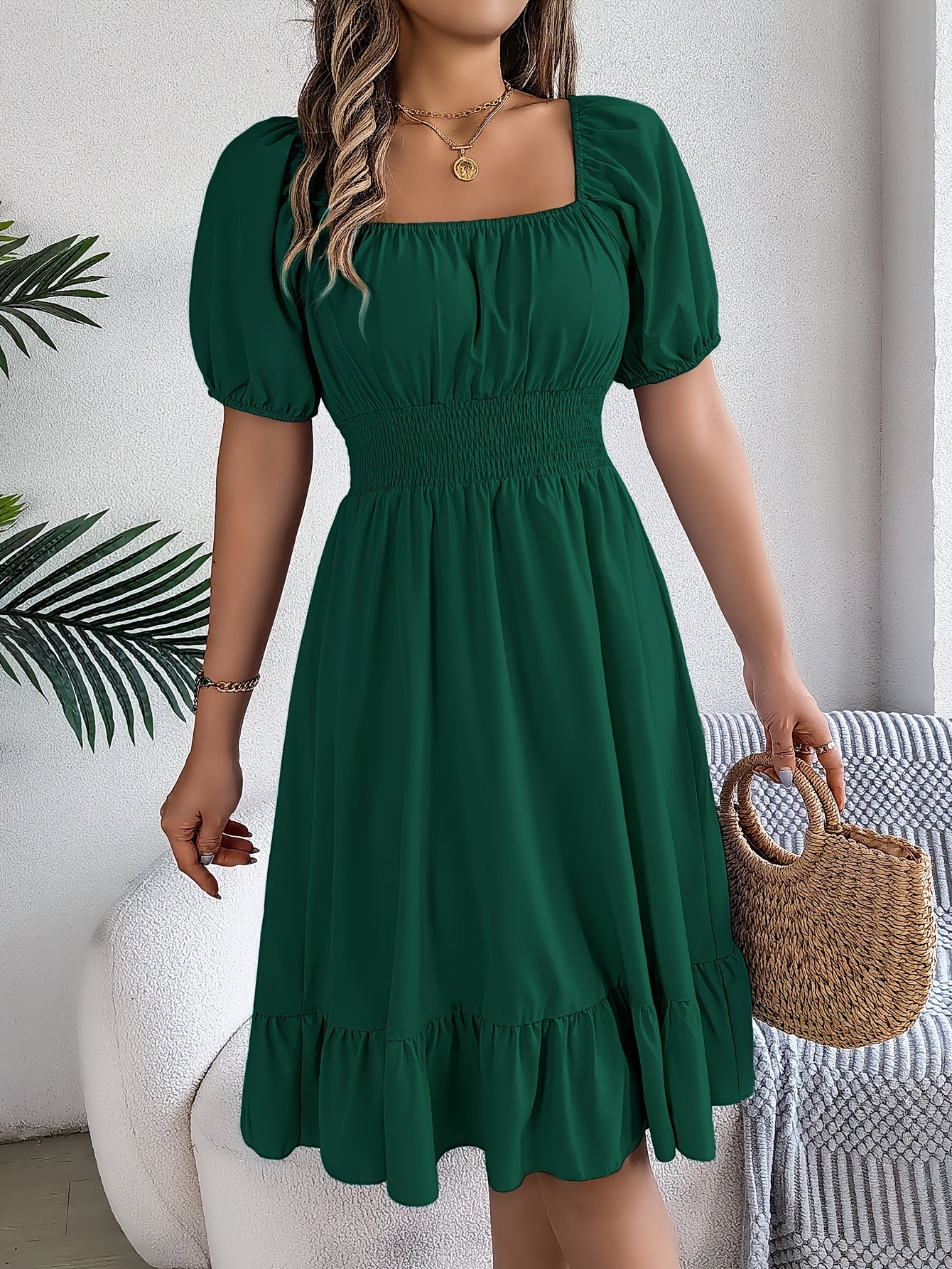 Marbella Ruffle Woven Dress