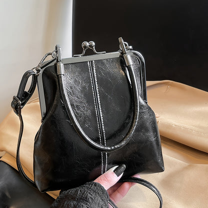 Grace Kisslock Leather Bag