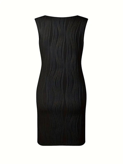 Velora Wave-Textured Dress