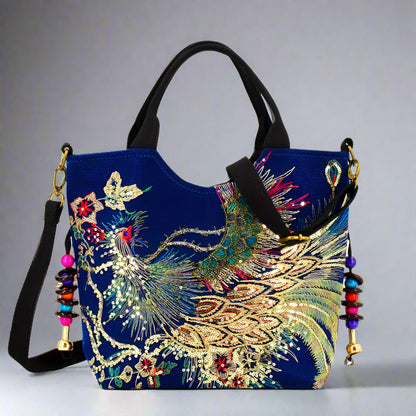 Phoenix Whisper Embroidered Bag