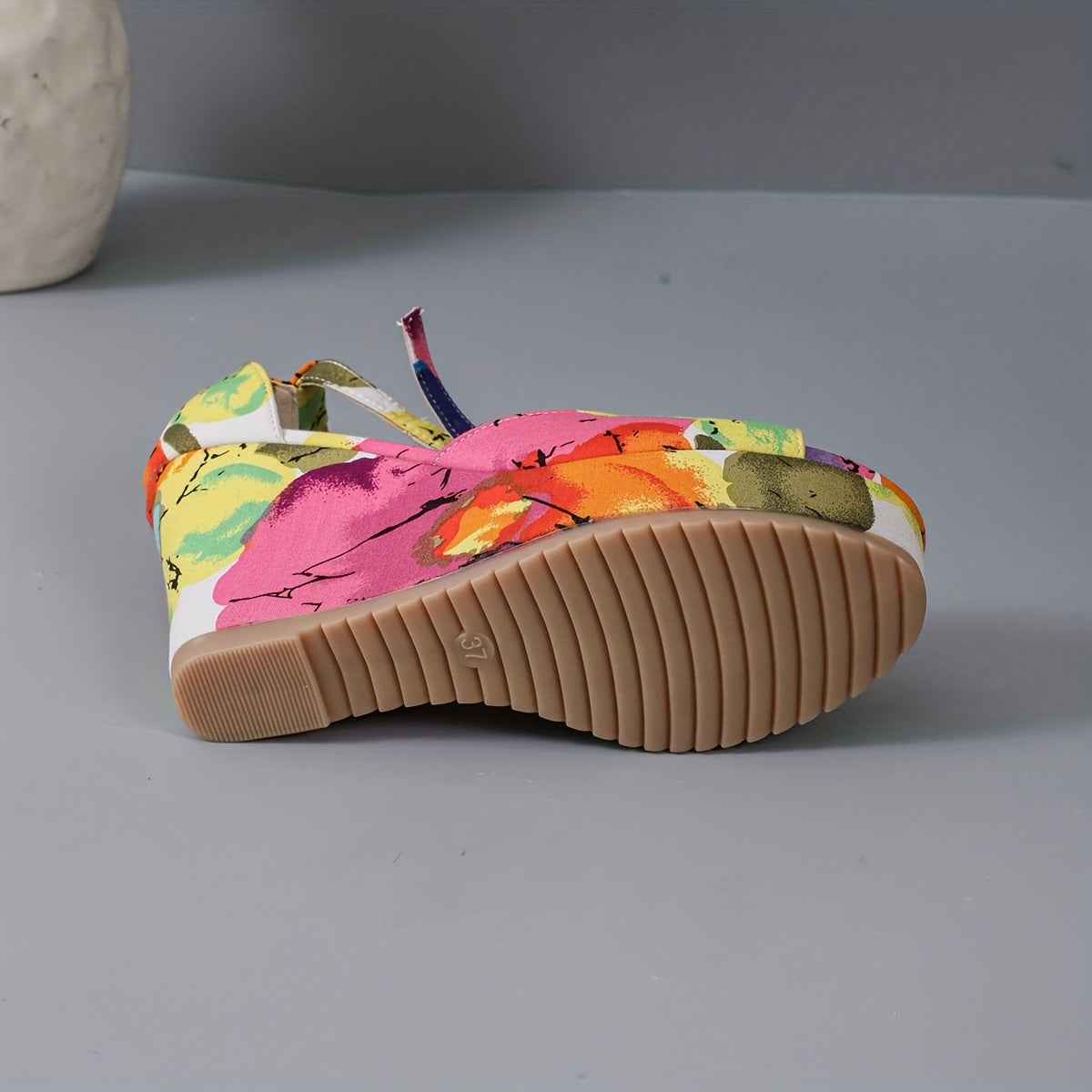 Petal & Pose Floral Wedge Heels