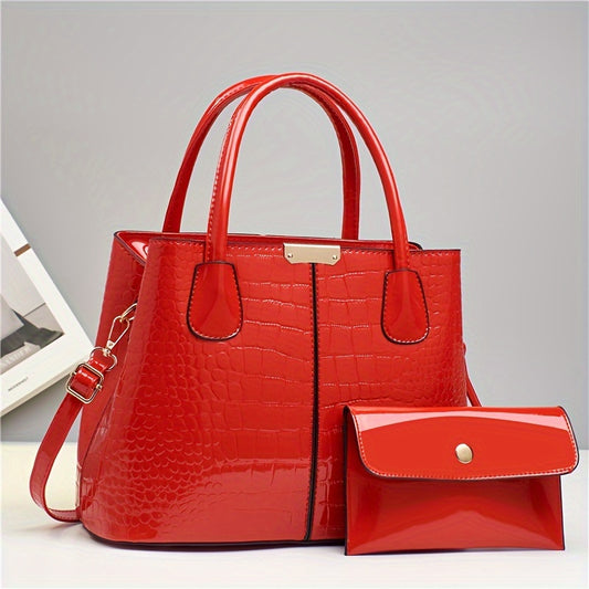 Seraphina Patent Leather Bag Set