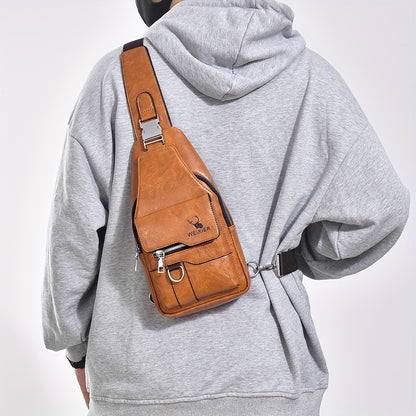 WEIXIER Leather Sling Bag