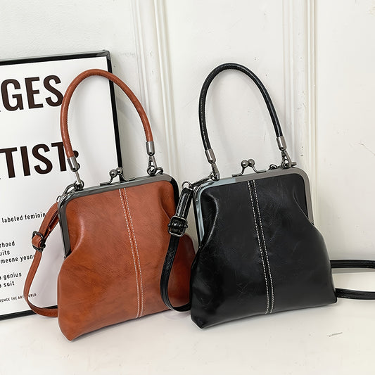 Grace Kisslock Leather Bag