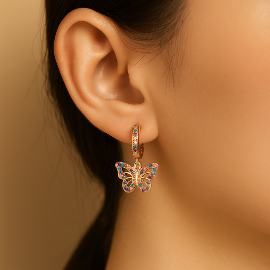 Lunaria Flutter Hoop Earrings