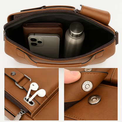 WEIXER Leather Messenger Crossbody
