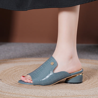 Ainsley Embossed Leather Flats