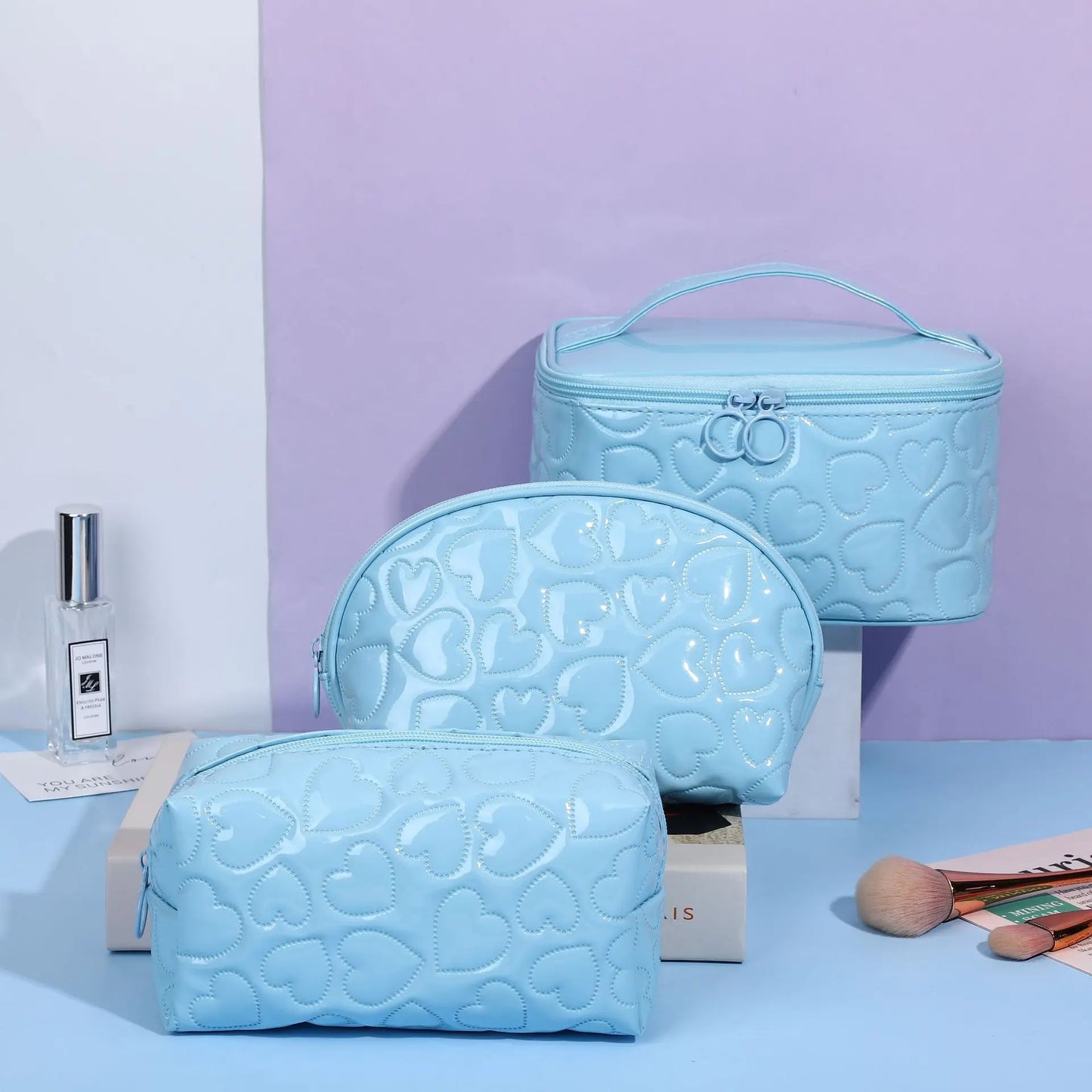 HeartBloom Makeup Bag Set (3PC)