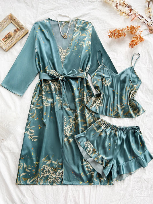 Sweet Dreams Floral Pajama Set (3pcs)