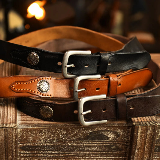 Montana Western Leather Belt