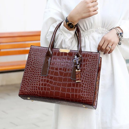 Marlowe Croc-Embossed Handbag