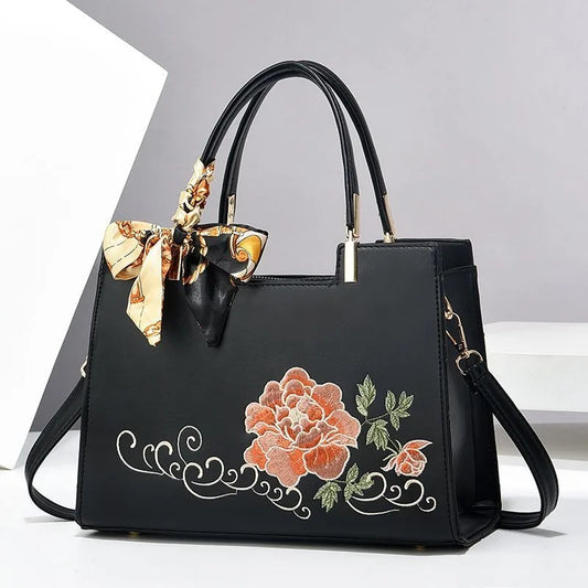 Verona Floral Stitch Handbag