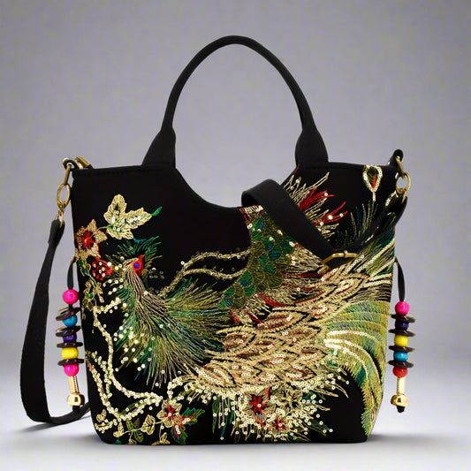 Phoenix Whisper Embroidered Bag