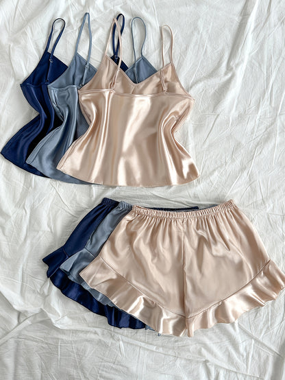 Satin Serenity 2-Piece Pajama Set (6pcs)